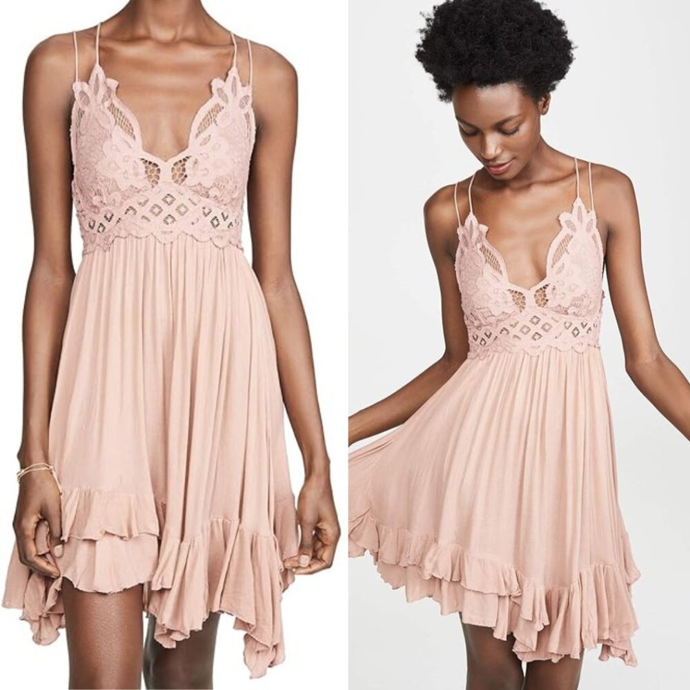 HP 🎉 NWT Free People Adella Slip Dress in Rose